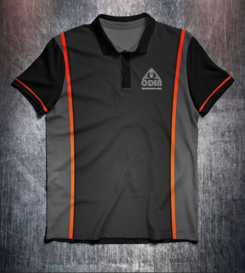 Black and orange polo shirt best sale