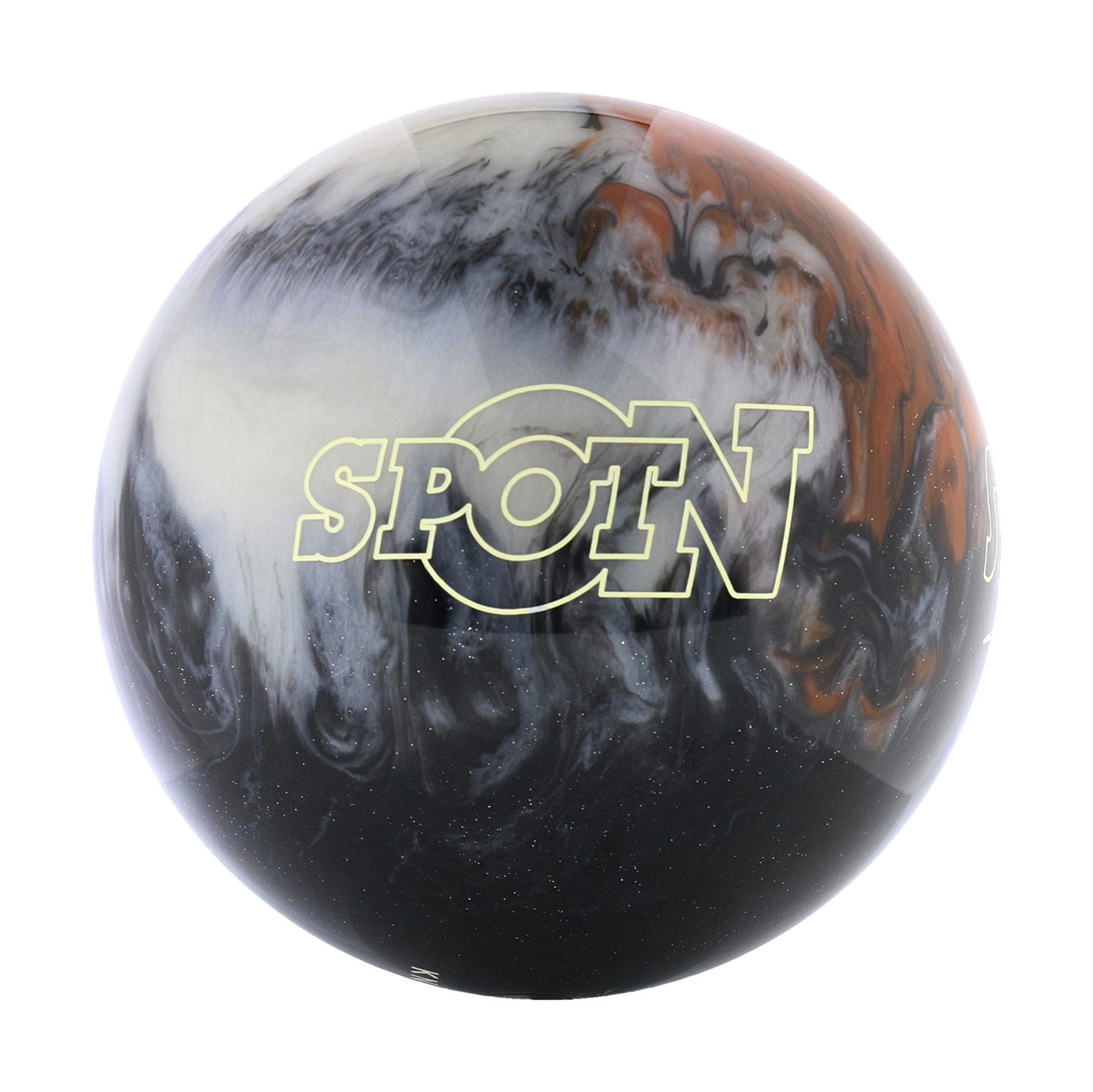 Polyester Bowling Ball - Storm Spot On - Black / Silver / Caramel