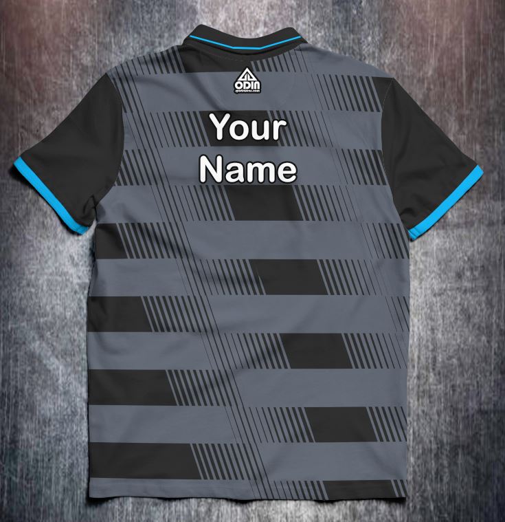 Black grey blue lines Tenpin Bowling Shirt and Apparel