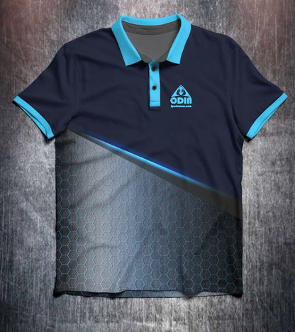 Blue Hexagon Tenpin Bowling Shirt and Apparel