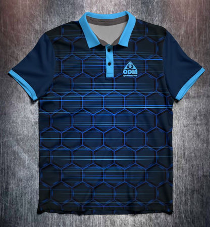 Blue Hexagon Tenpin Bowling Shirt and Apparel