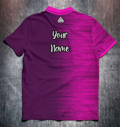 Pink Purple Lines Tenpin Bowling Shirt and Apparel