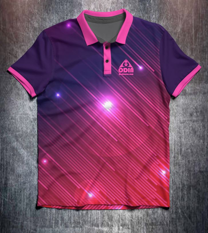 Pink Purple Lines Tenpin Bowling Shirt and Apparel