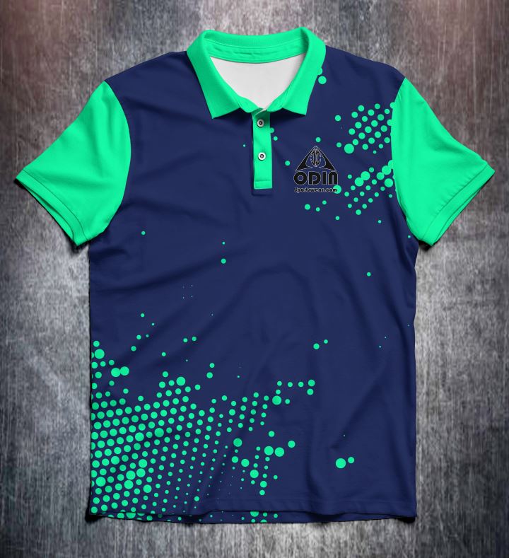 Vivid Green Blue Tenpin Bowling Shirt and Apparel