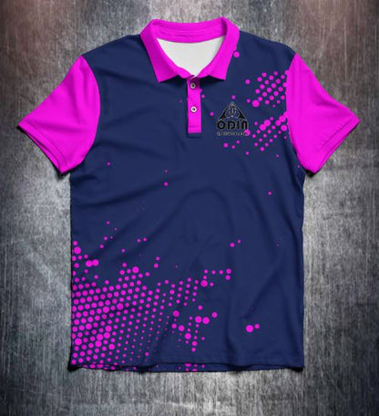 Vivid Pink Blue Tenpin Bowling Shirt and Apparel